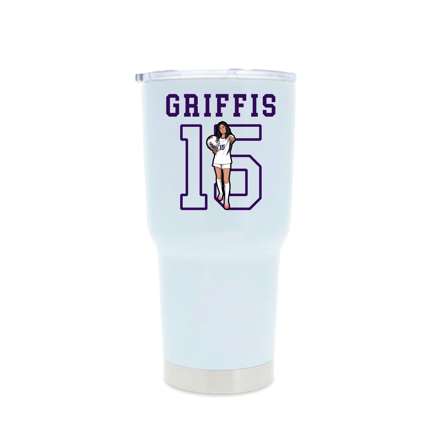 30oz Stainless Steel Tumbler — Shirsey in White