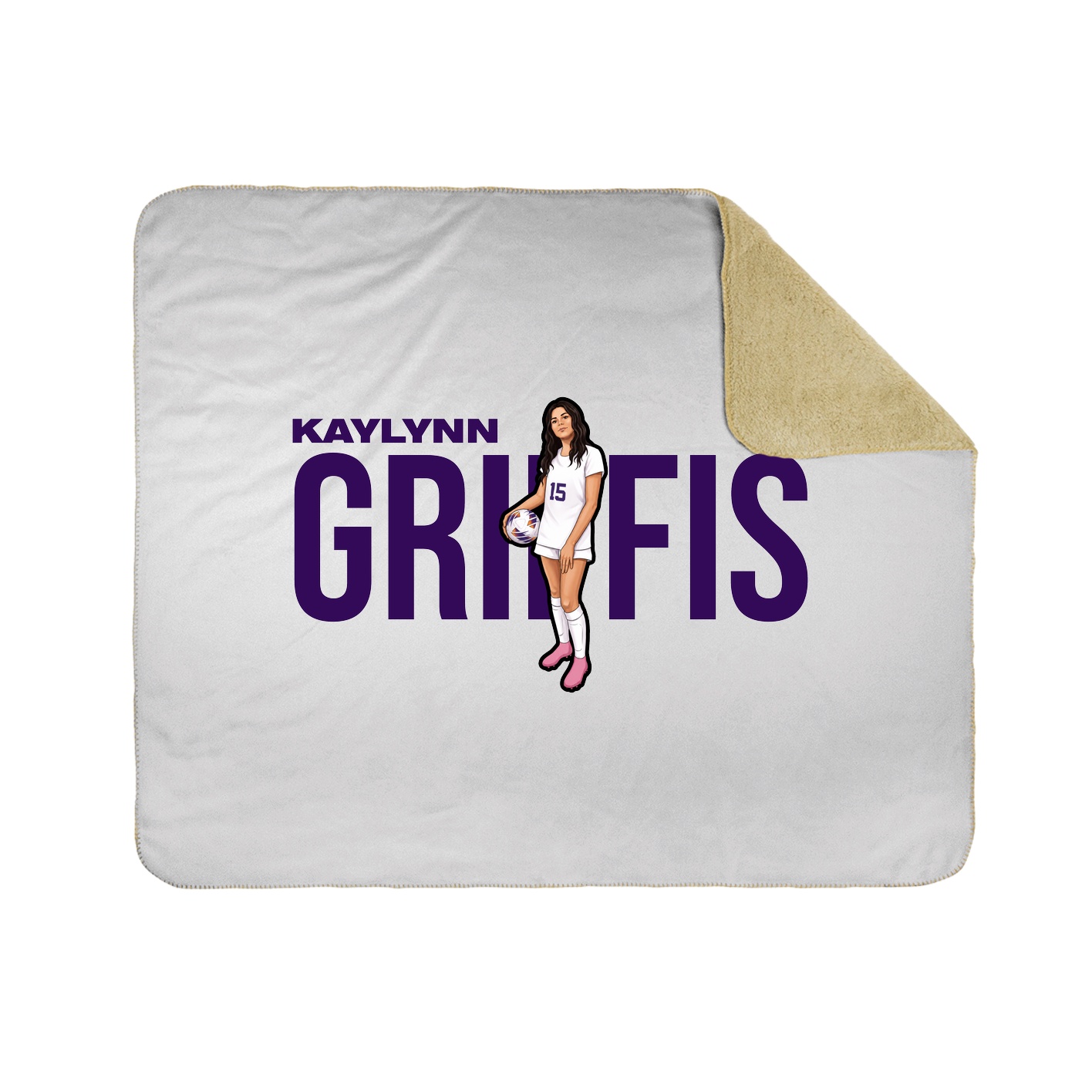 Throw Blanket — Player Name in White