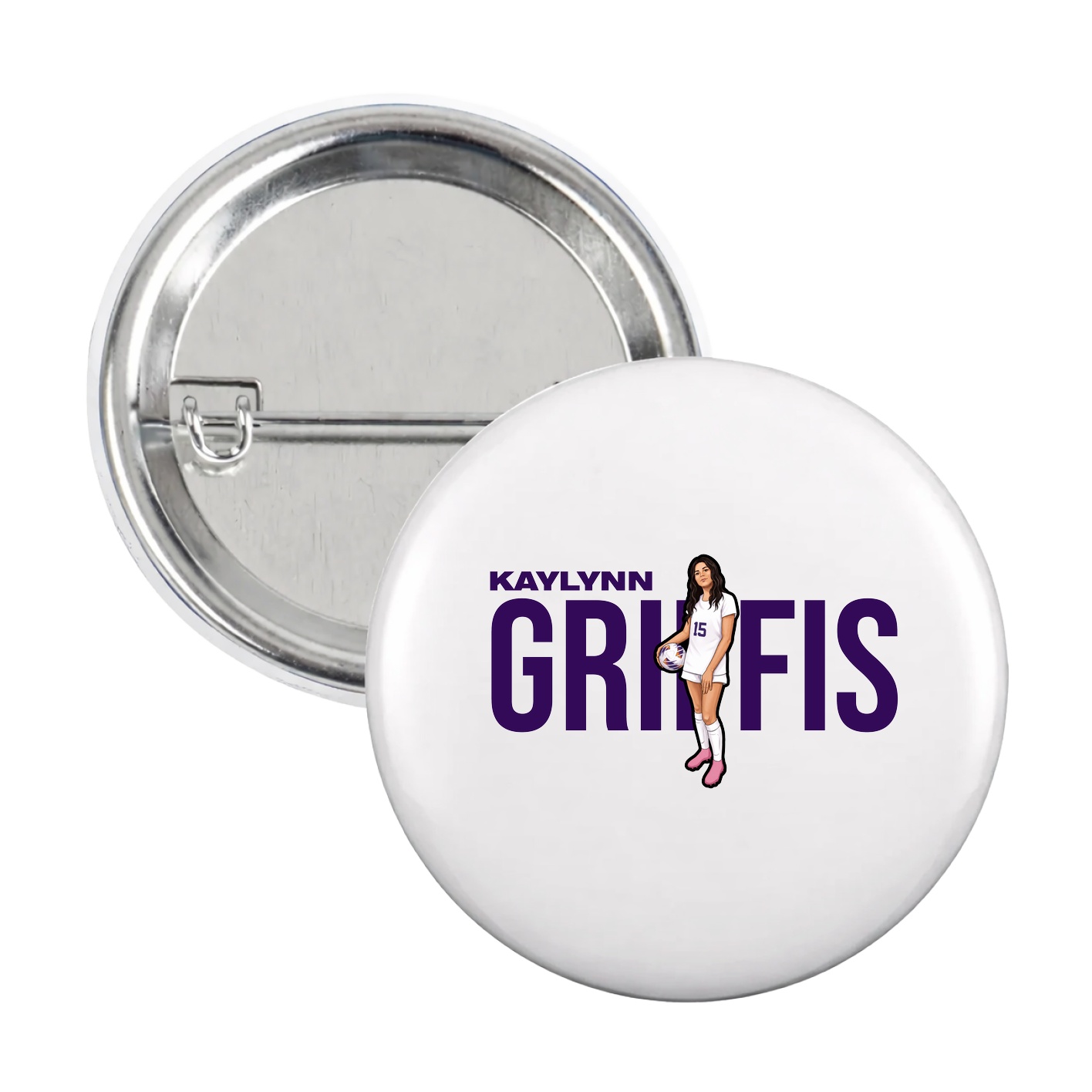 Game Day Button — Player Name in White
