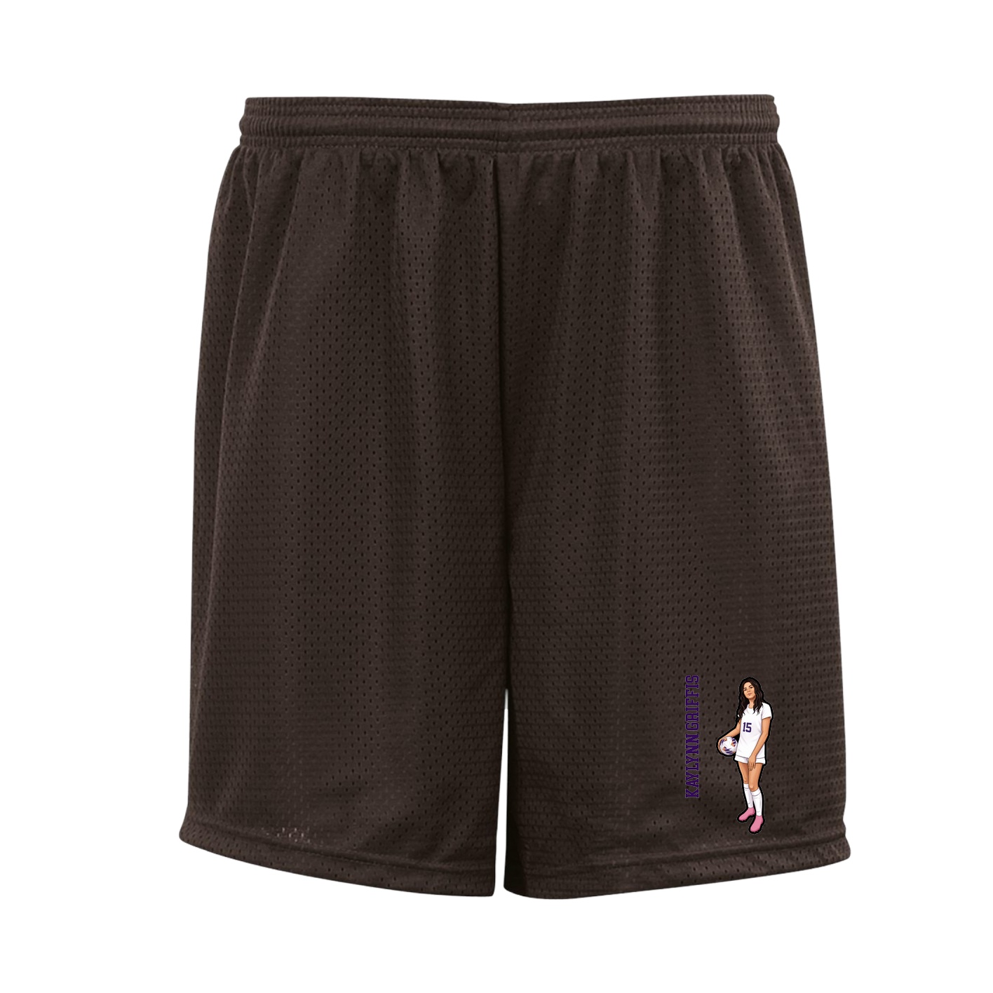 Shorts — Name Vertical in Brown