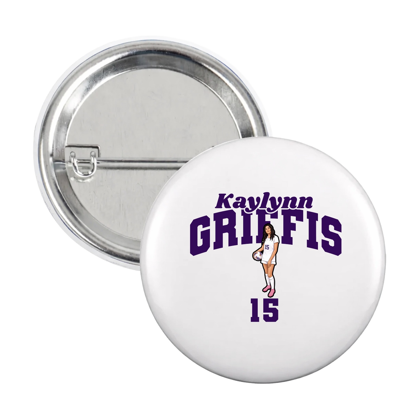 Game Day Button — Signature Arch in White