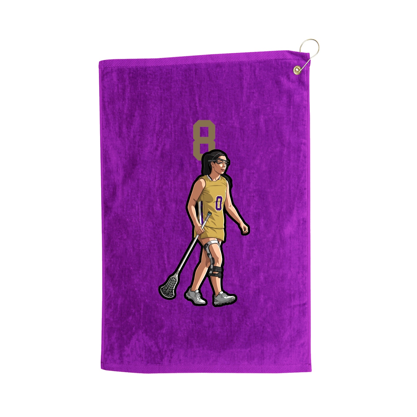 Golf Towel — Number Top in Purple