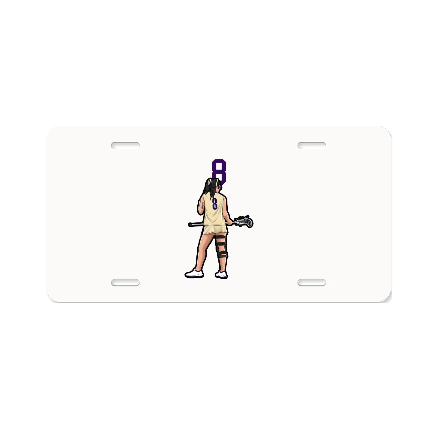 License Plate — Number Top in Classic