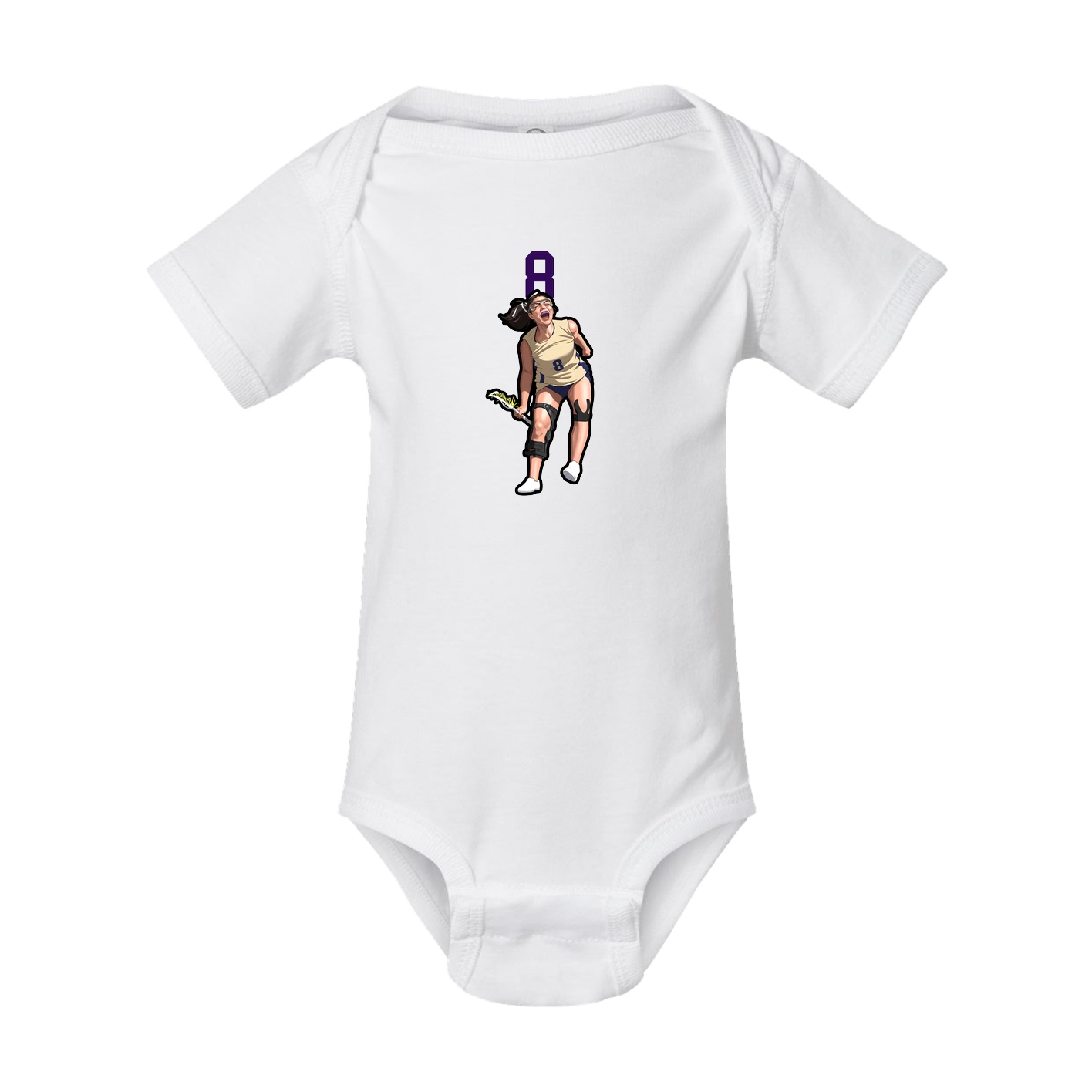 Baby Onesie — Number Top in White