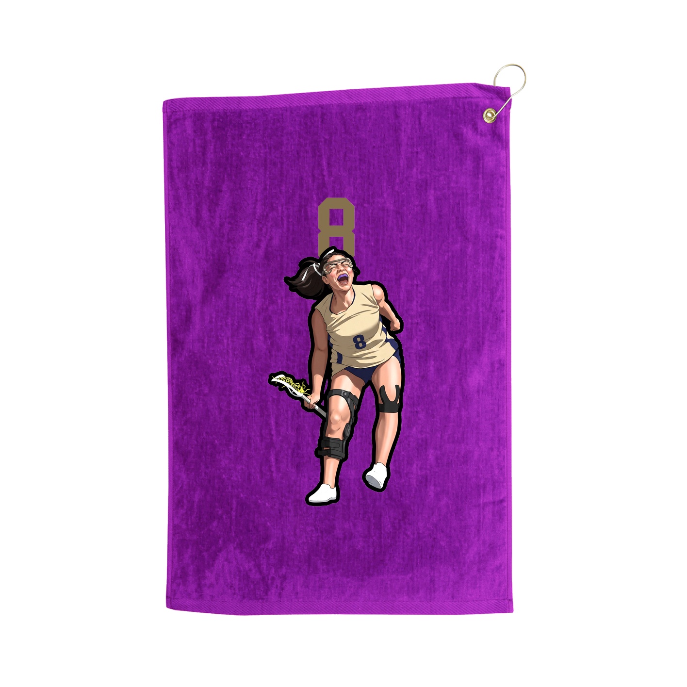 Golf Towel — Number Top in Purple