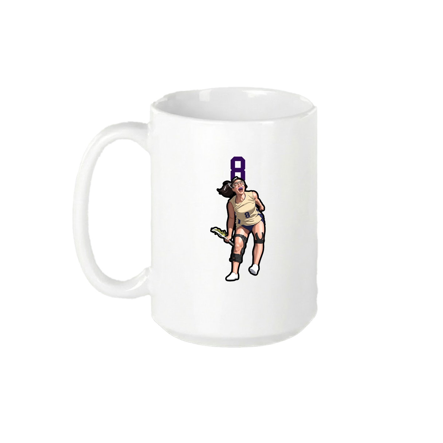 15oz Coffee Mug — Number Top in White