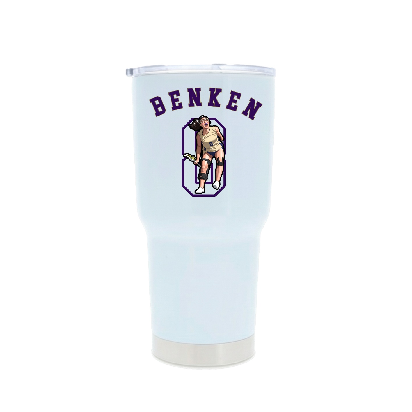 30oz Stainless Steel Tumbler — Shirsey Arch in White