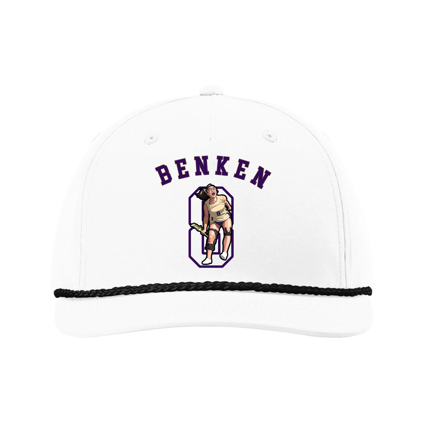 Five-Panel Classic Rope Cap — Shirsey Arch in White