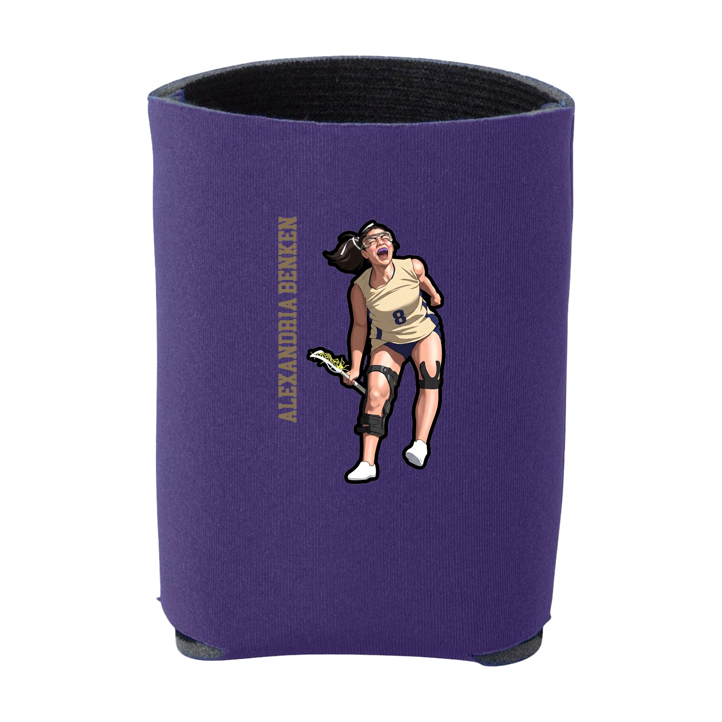 Can Holder — Name Vertical in Purple