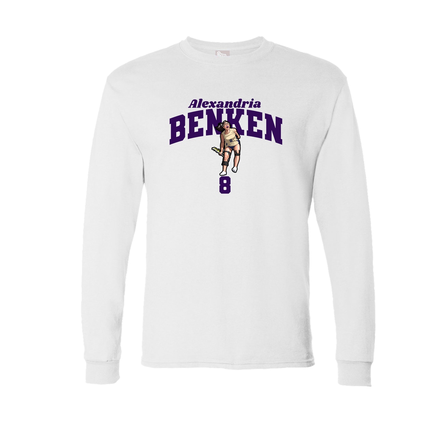 Long Sleeve Tee — Signature Arch in White