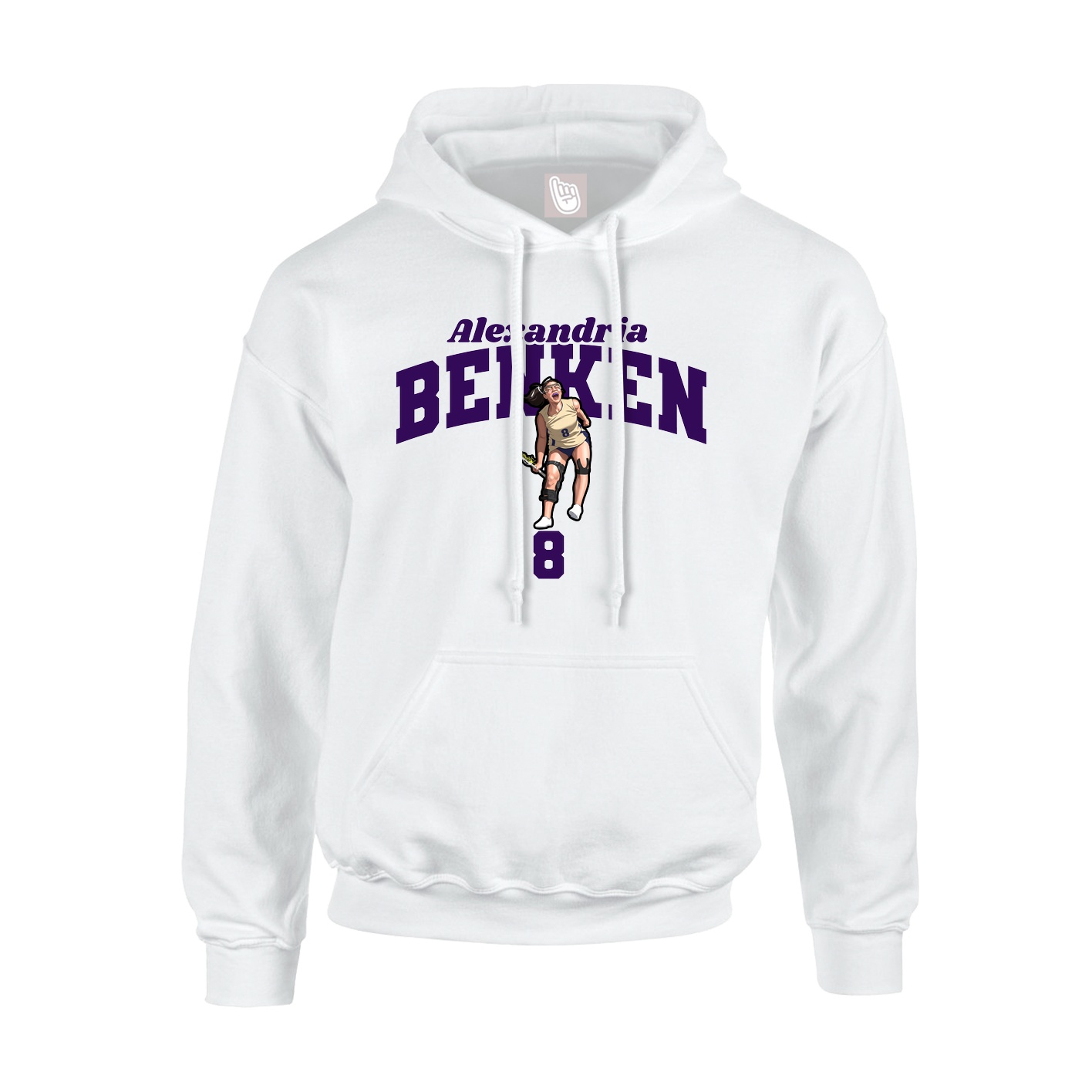 Hoodie — Signature Arch in White
