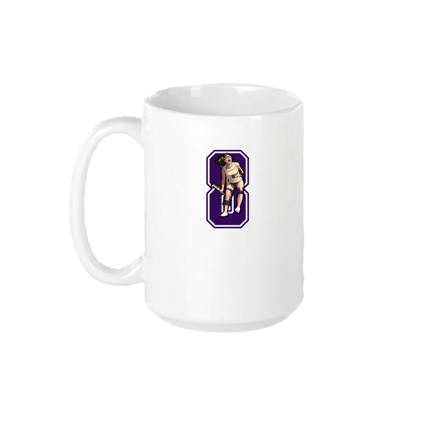 15oz Coffee Mug — Number in White