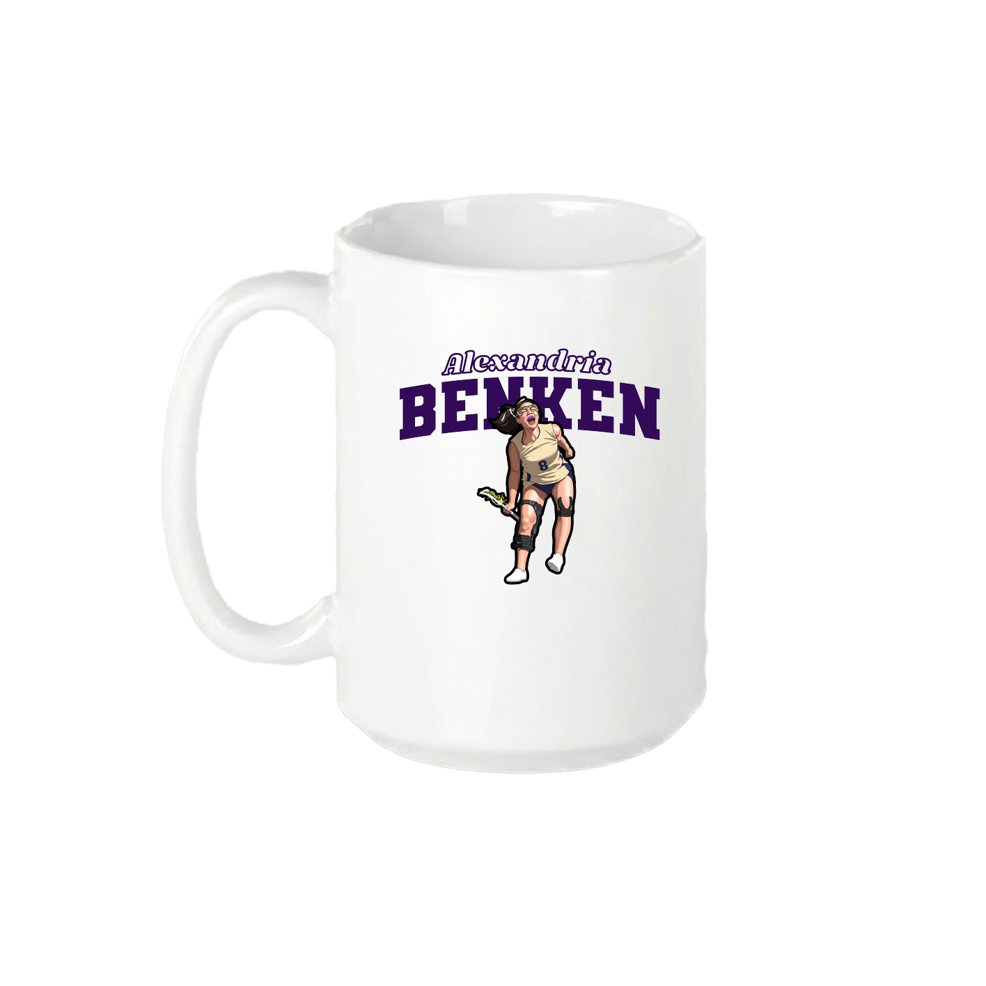 15oz Coffee Mug — Name Arch in White