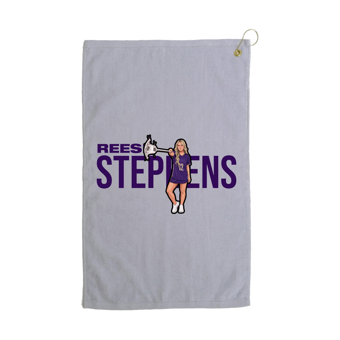 Golf Towel — Player Name in Grey