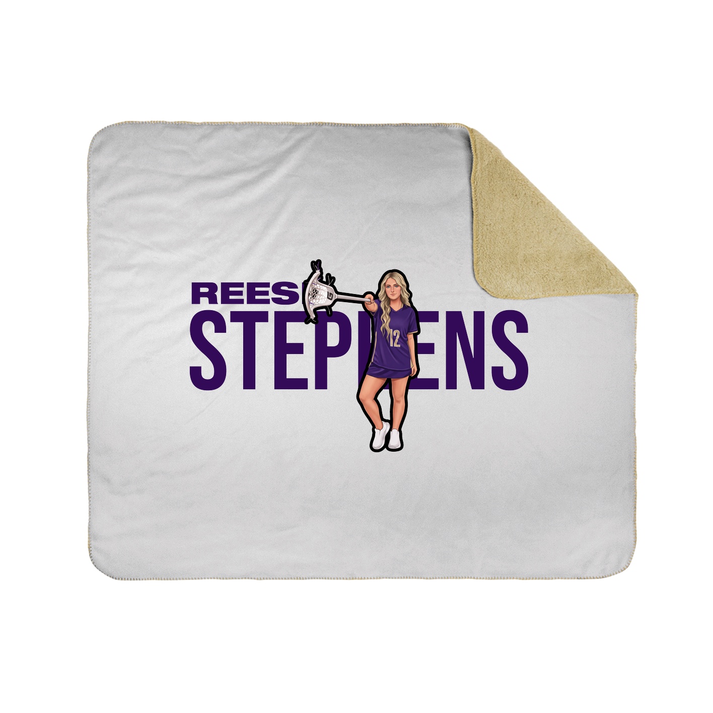 Throw Blanket — Player Name in White