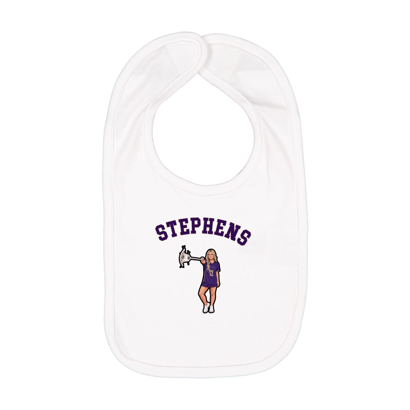 Infant Bib — Shirsey Arch in White