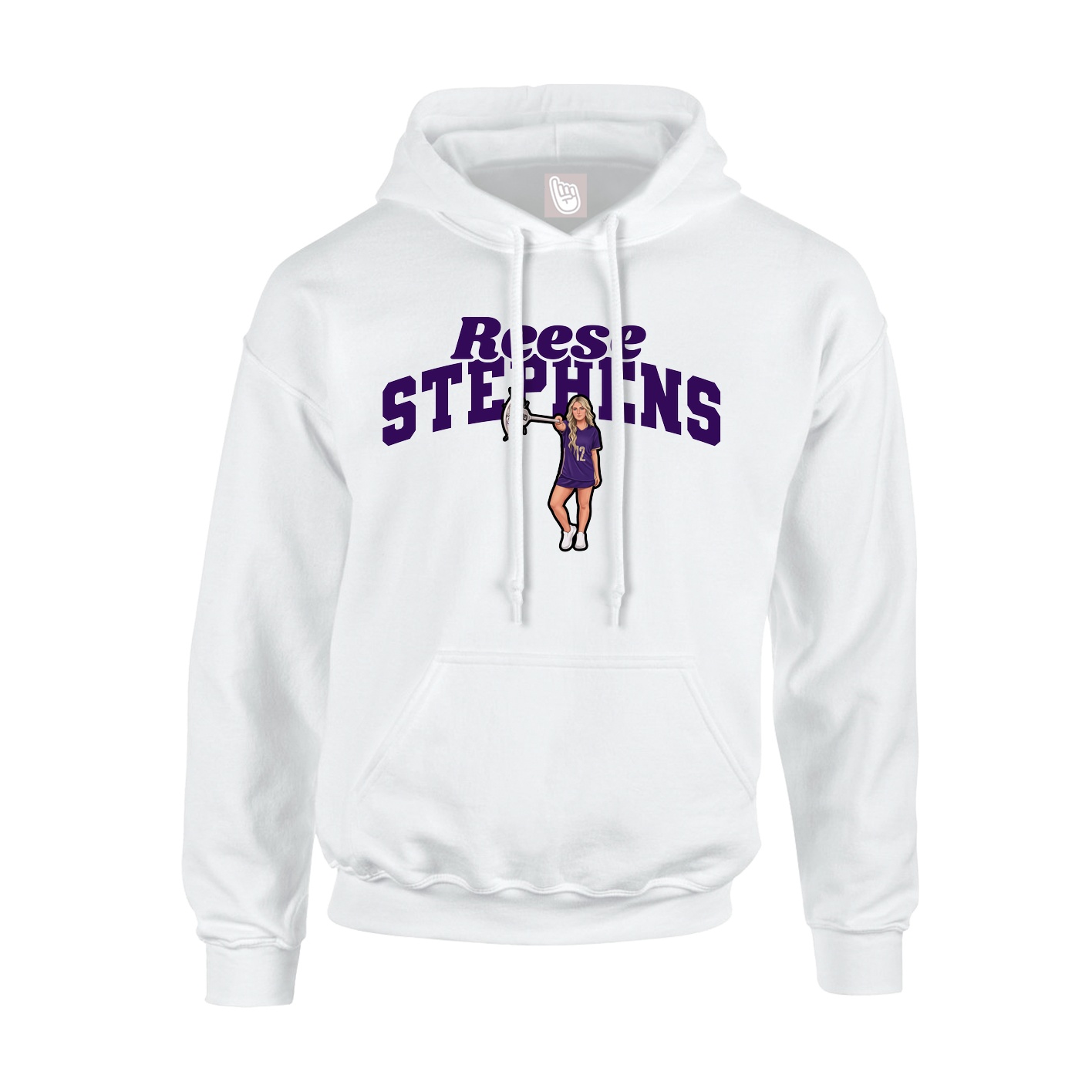 Hoodie — Signature Arch in White