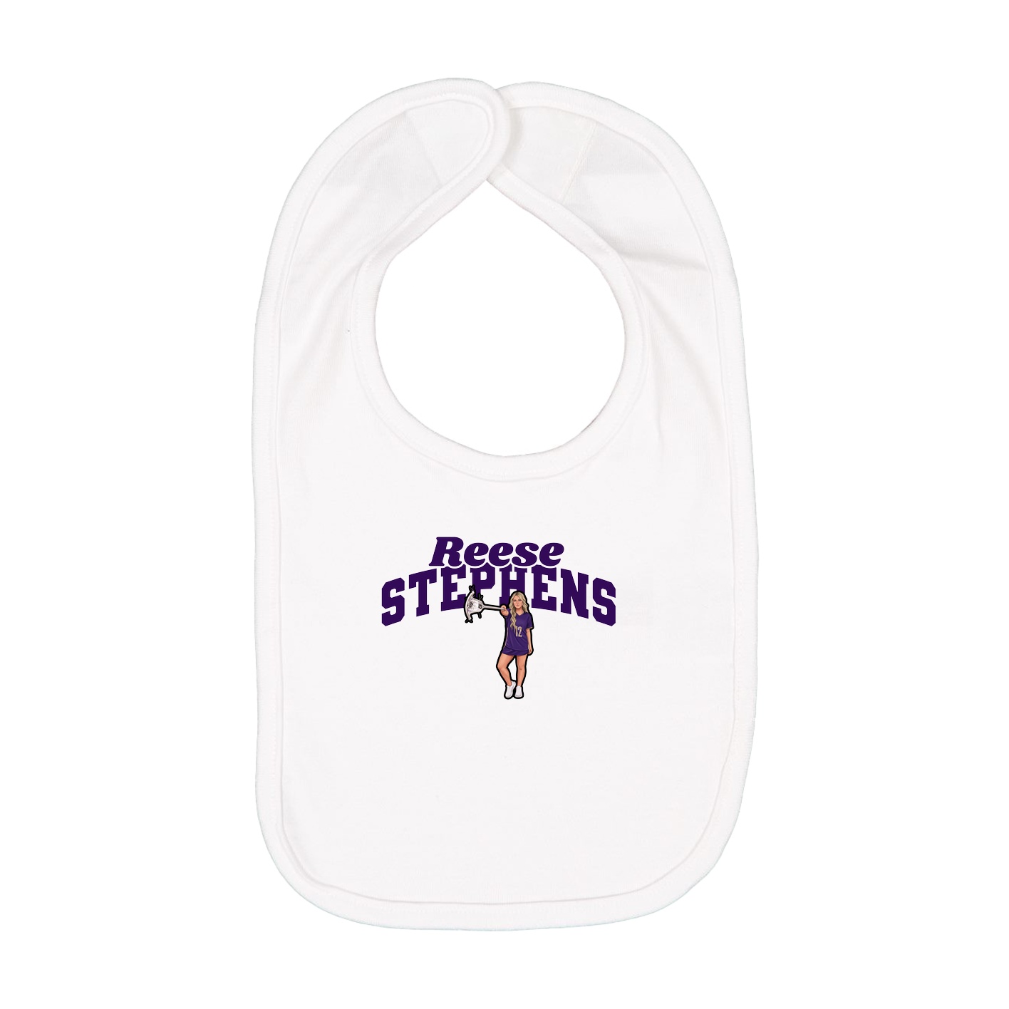 Infant Bib — Signature Arch in White