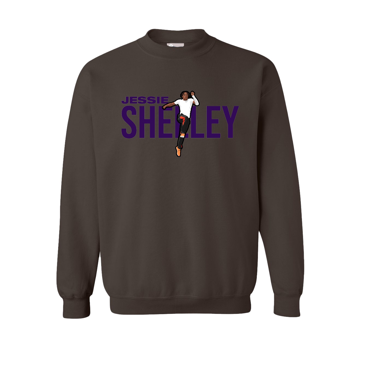 Fleece Crew — Player Name in Brown