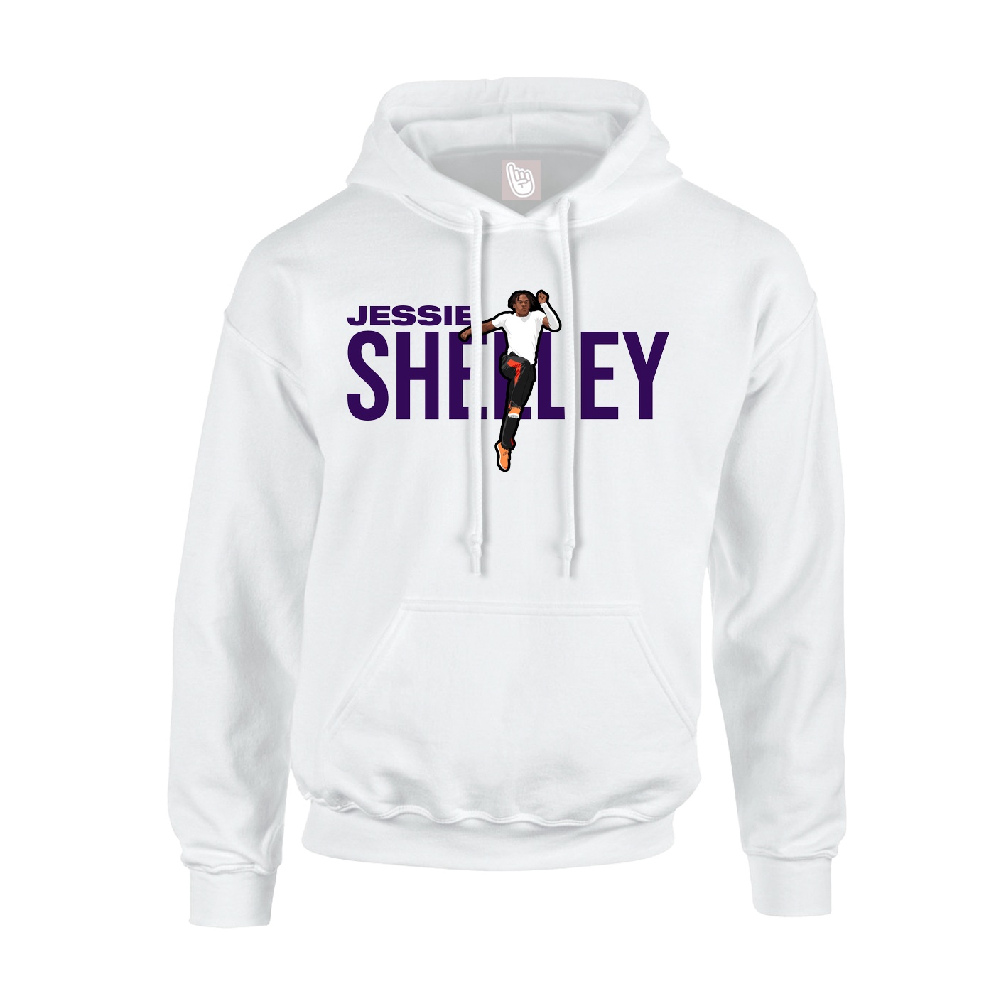 Youth Hoodie — Player Name in White