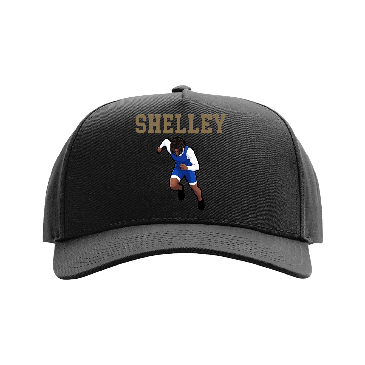 Full Fabric Five-Panel Champ Cap — Shirsey in Black