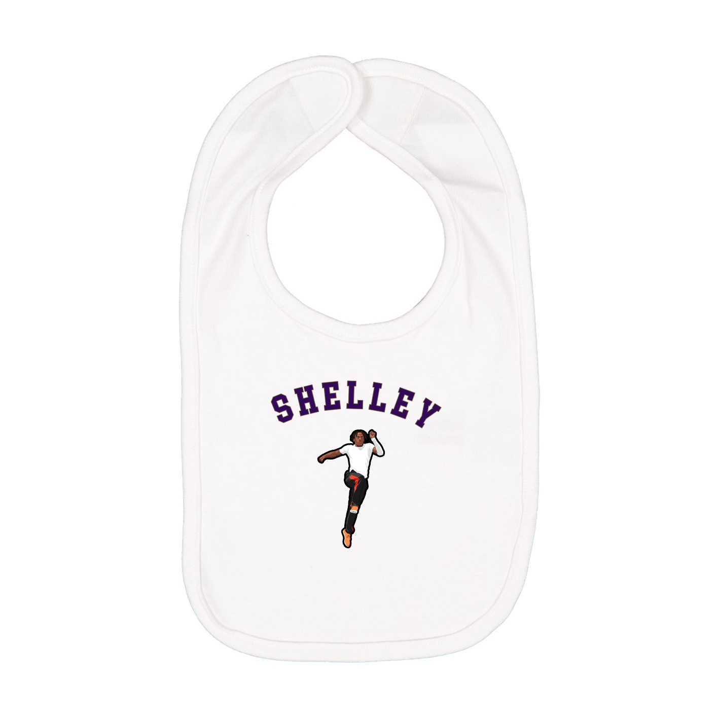 Infant Bib — Shirsey Arch in White