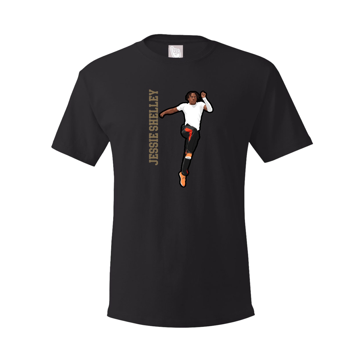 Youth Tee — Name Vertical in Black