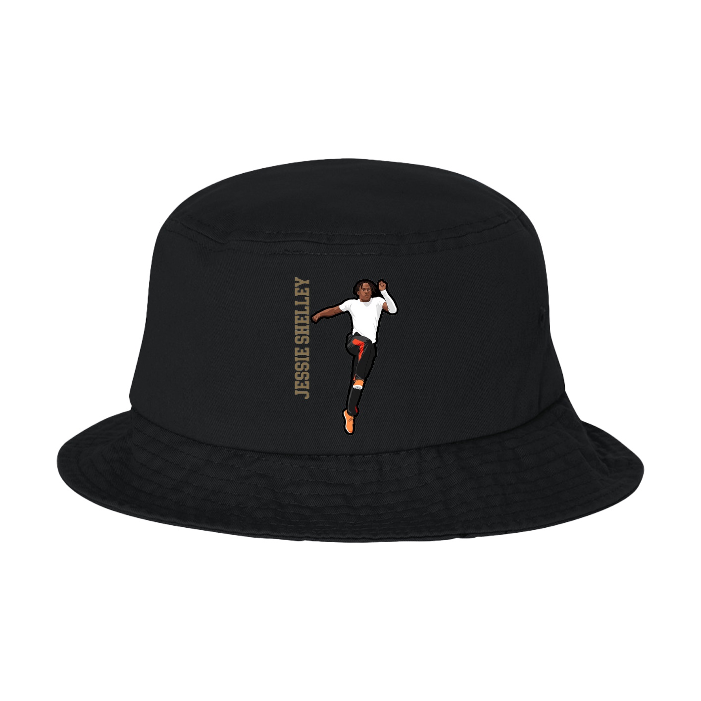 Bucket Cap — Name Vertical in Black