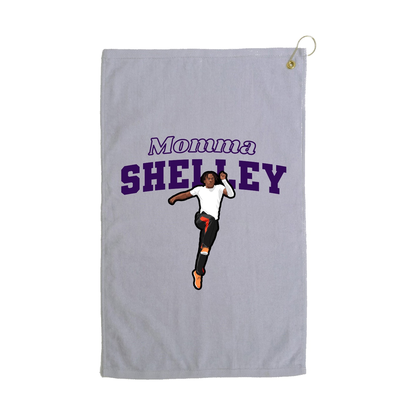 Golf Towel — Mothers Day Block in Grey