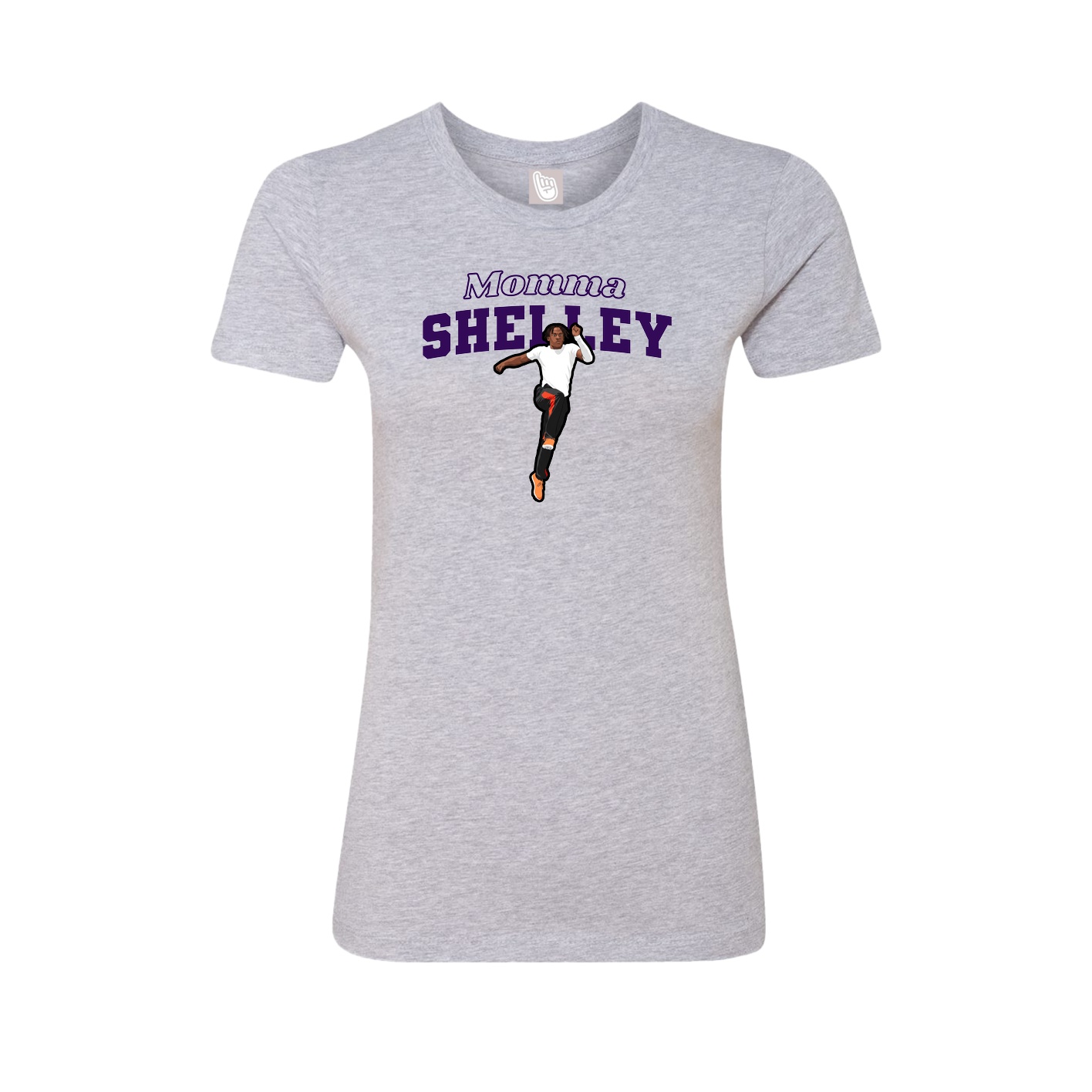 Womens Tee — Mothers Day Block in Grey