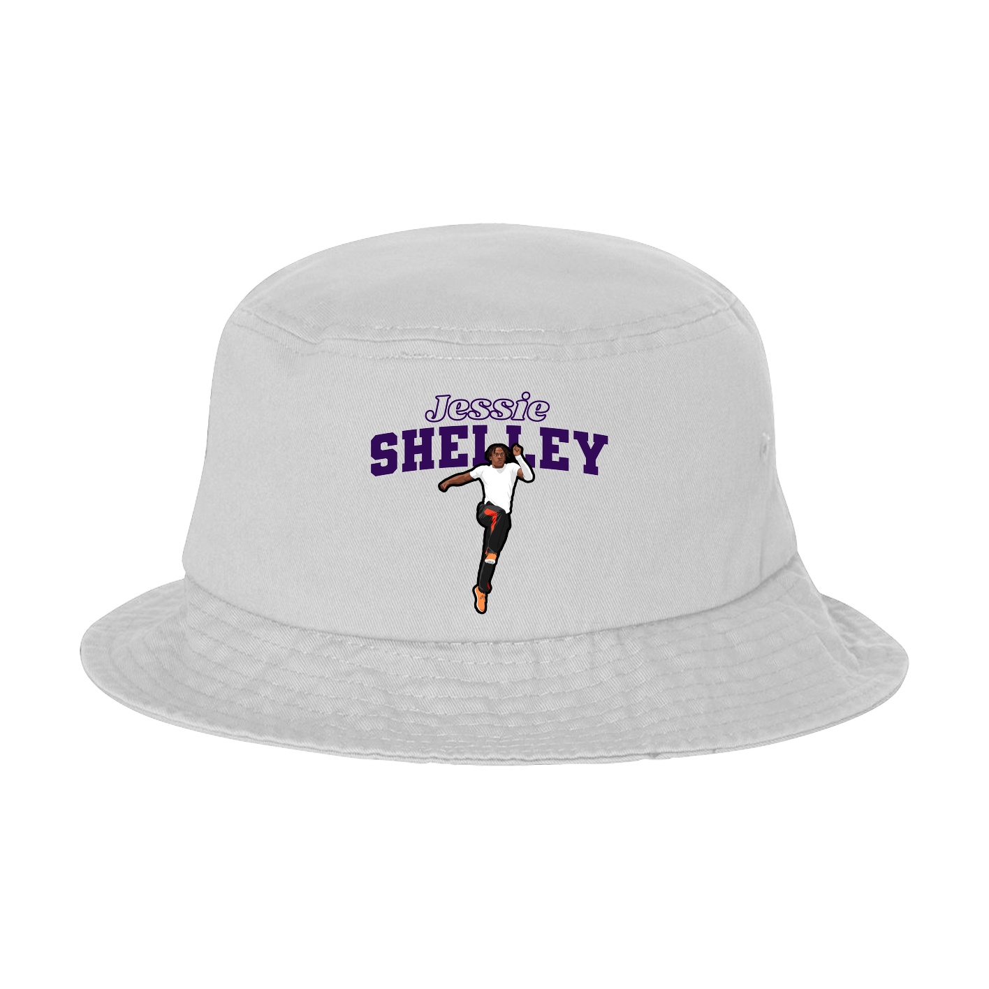 Bucket Cap — Name Arch in White