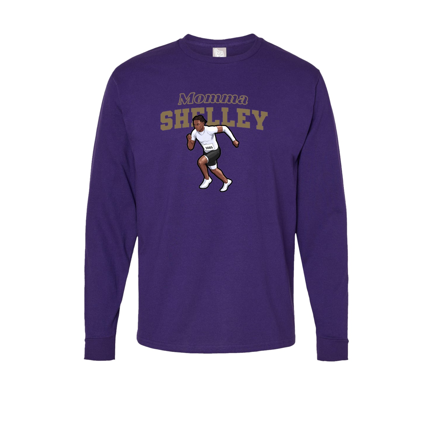 Long Sleeve Tee — Mothers Day Block in Purple