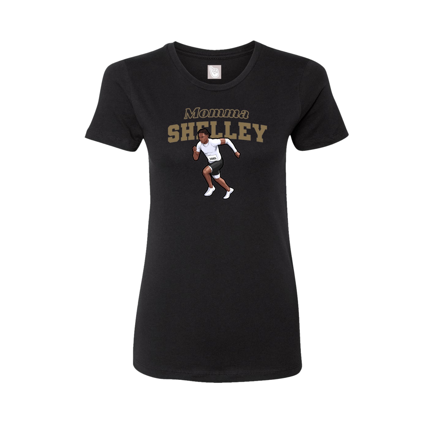 Womens Tee — Mothers Day Block in Black