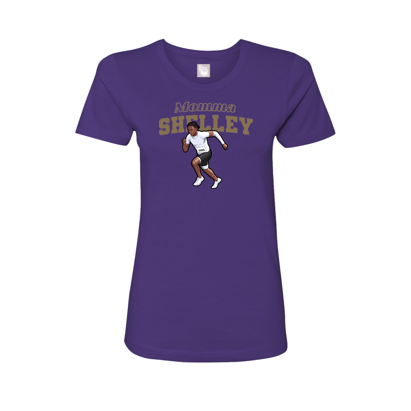 Womens Tee — Mothers Day Block in Purple