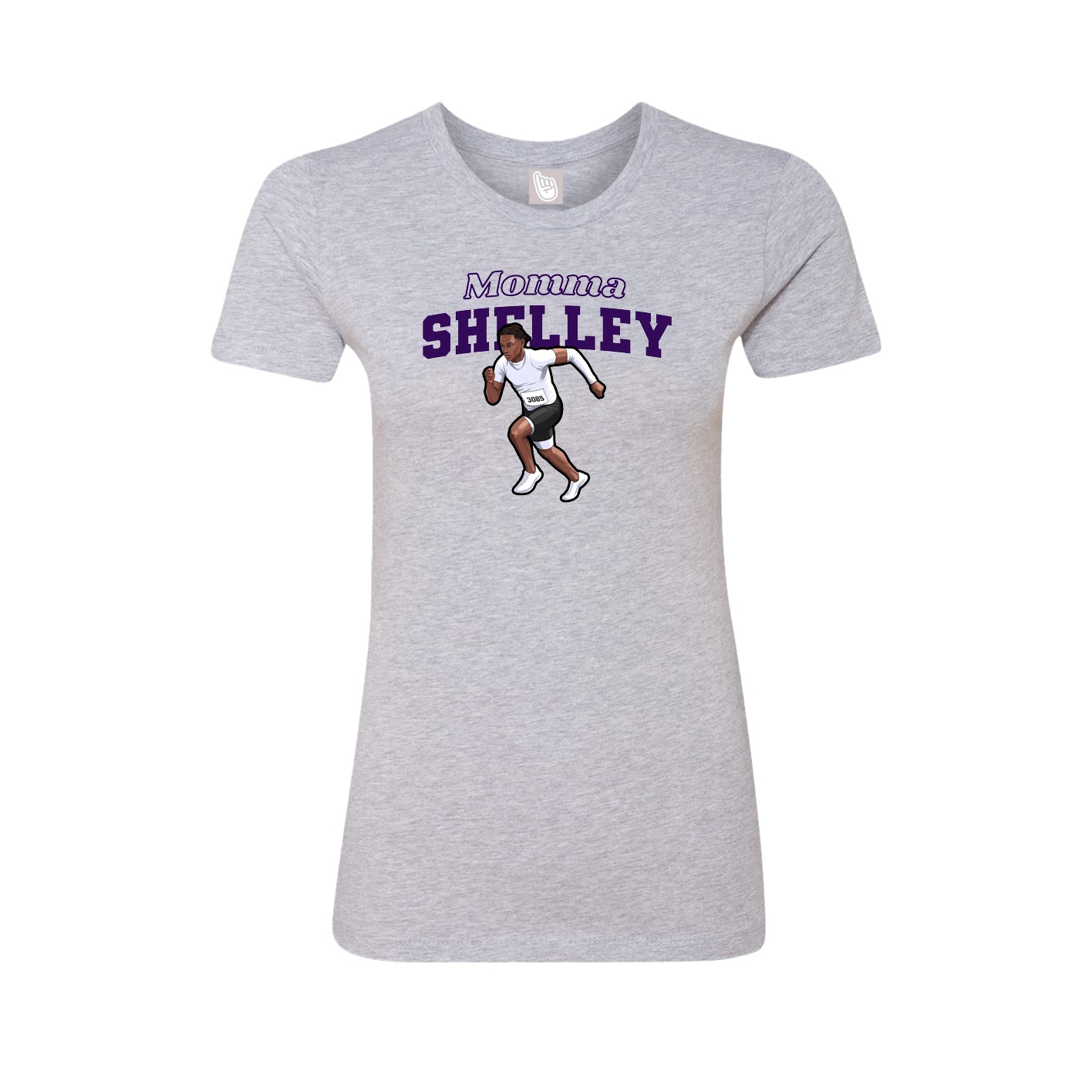 Womens Tee — Mothers Day Block in Grey