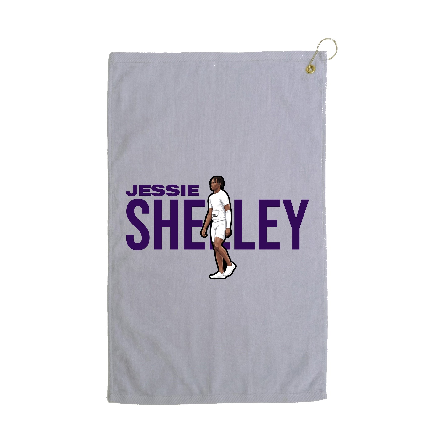 Golf Towel — Player Name in Grey