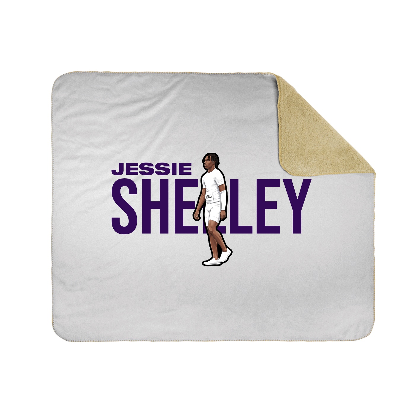 Throw Blanket — Player Name in White