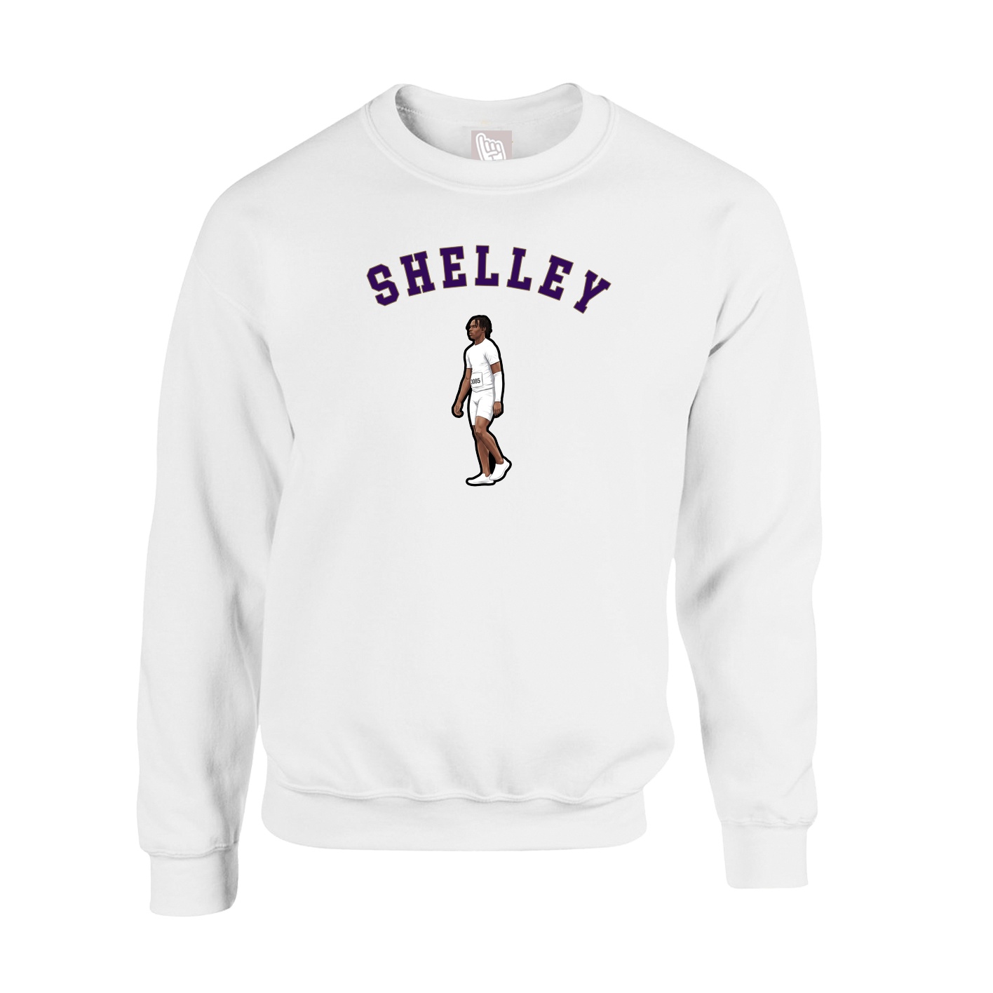 Fleece Crew — Shirsey Arch in White