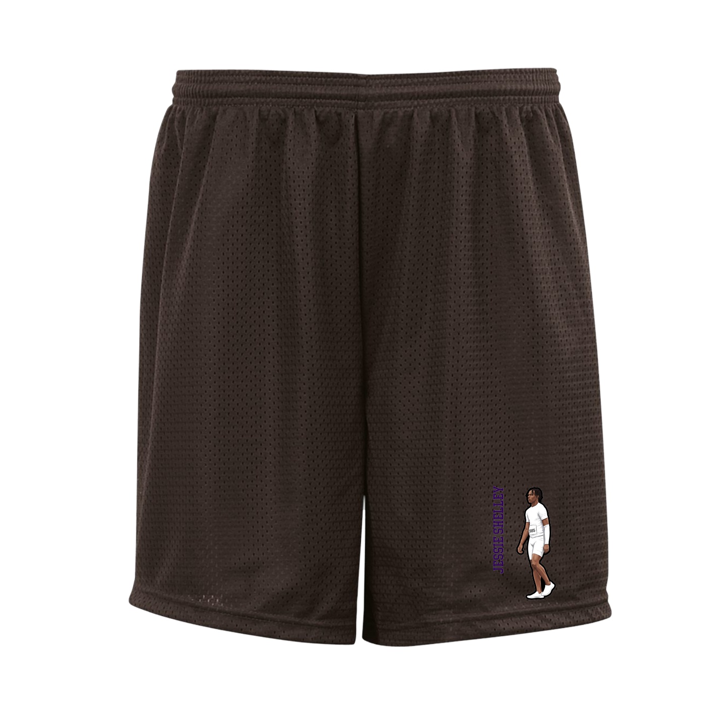 Shorts — Name Vertical in Brown