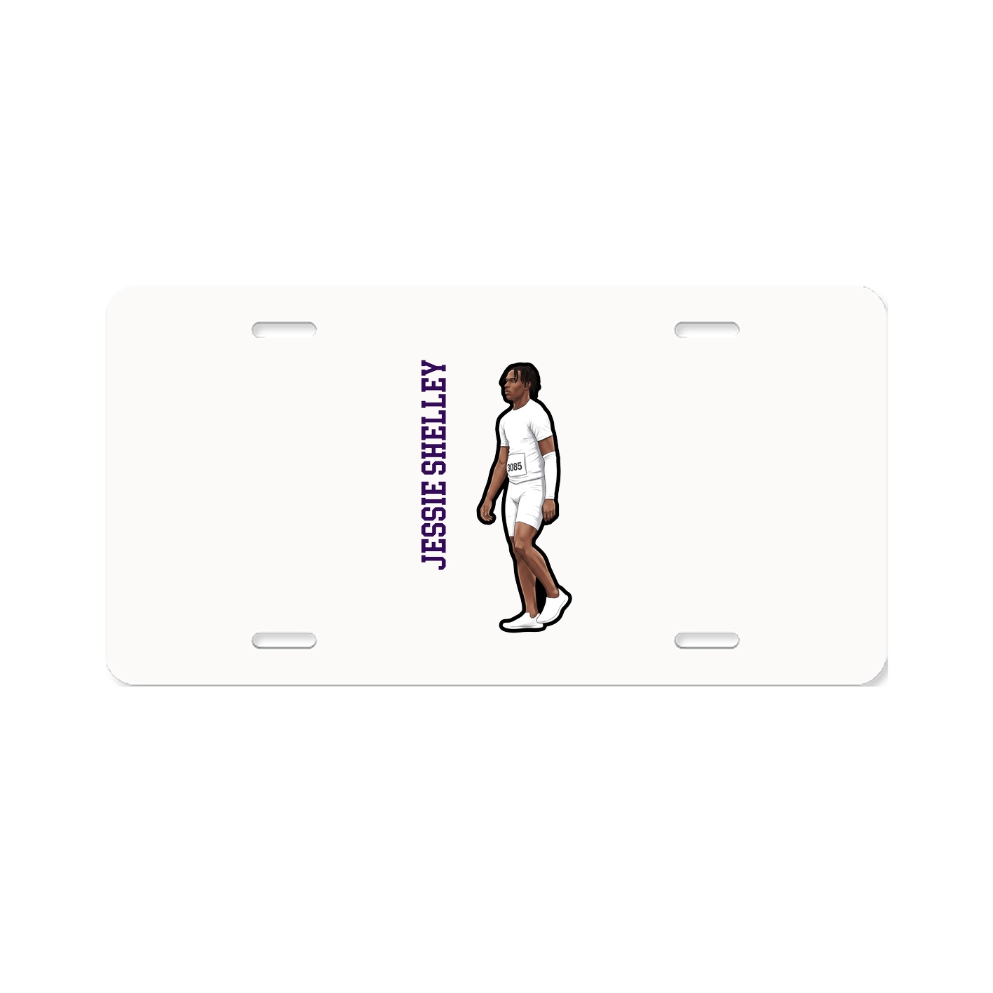 License Plate — Name Vertical in Classic