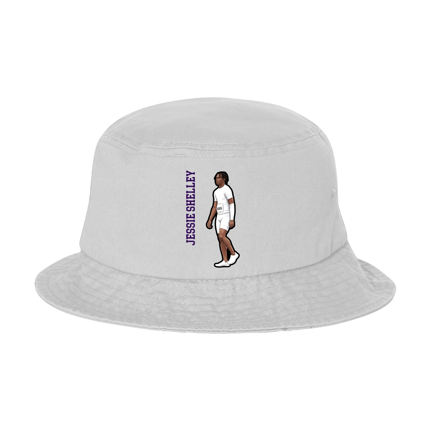 Bucket Cap — Name Vertical in White