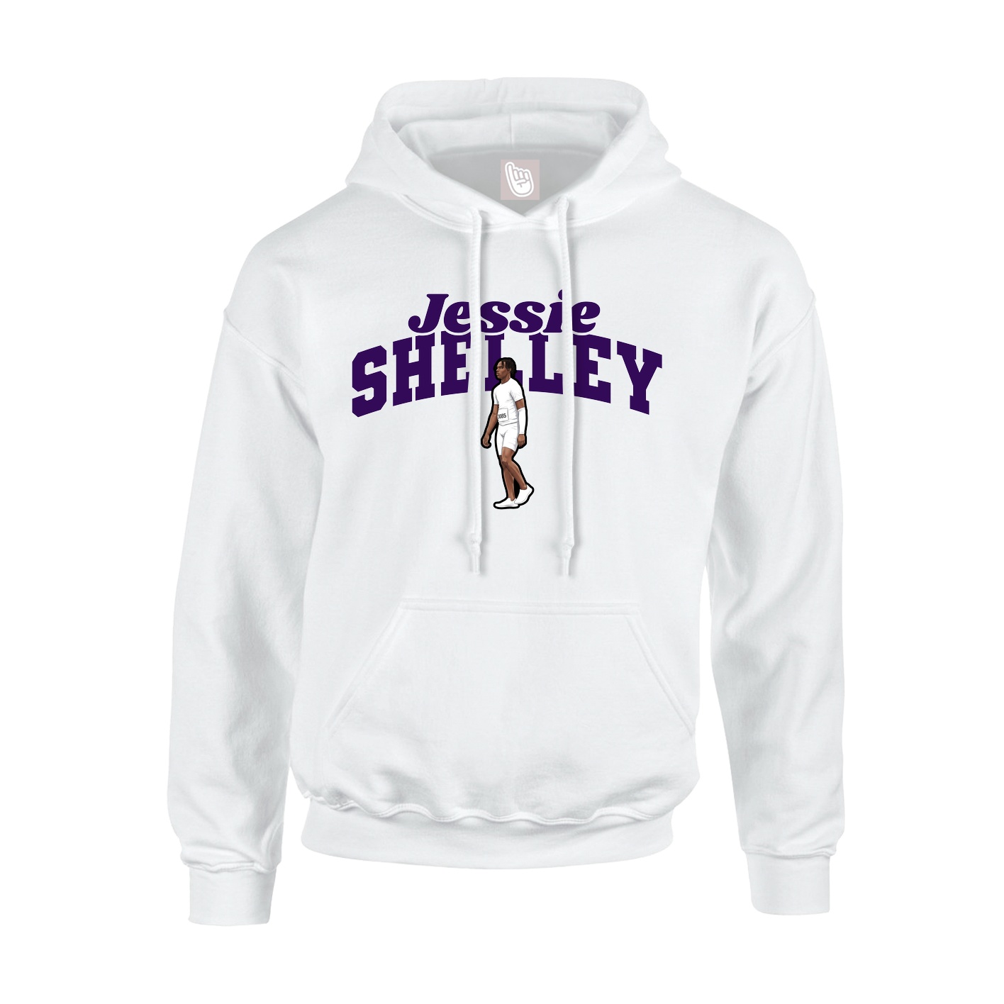 Hoodie — Signature Arch in White