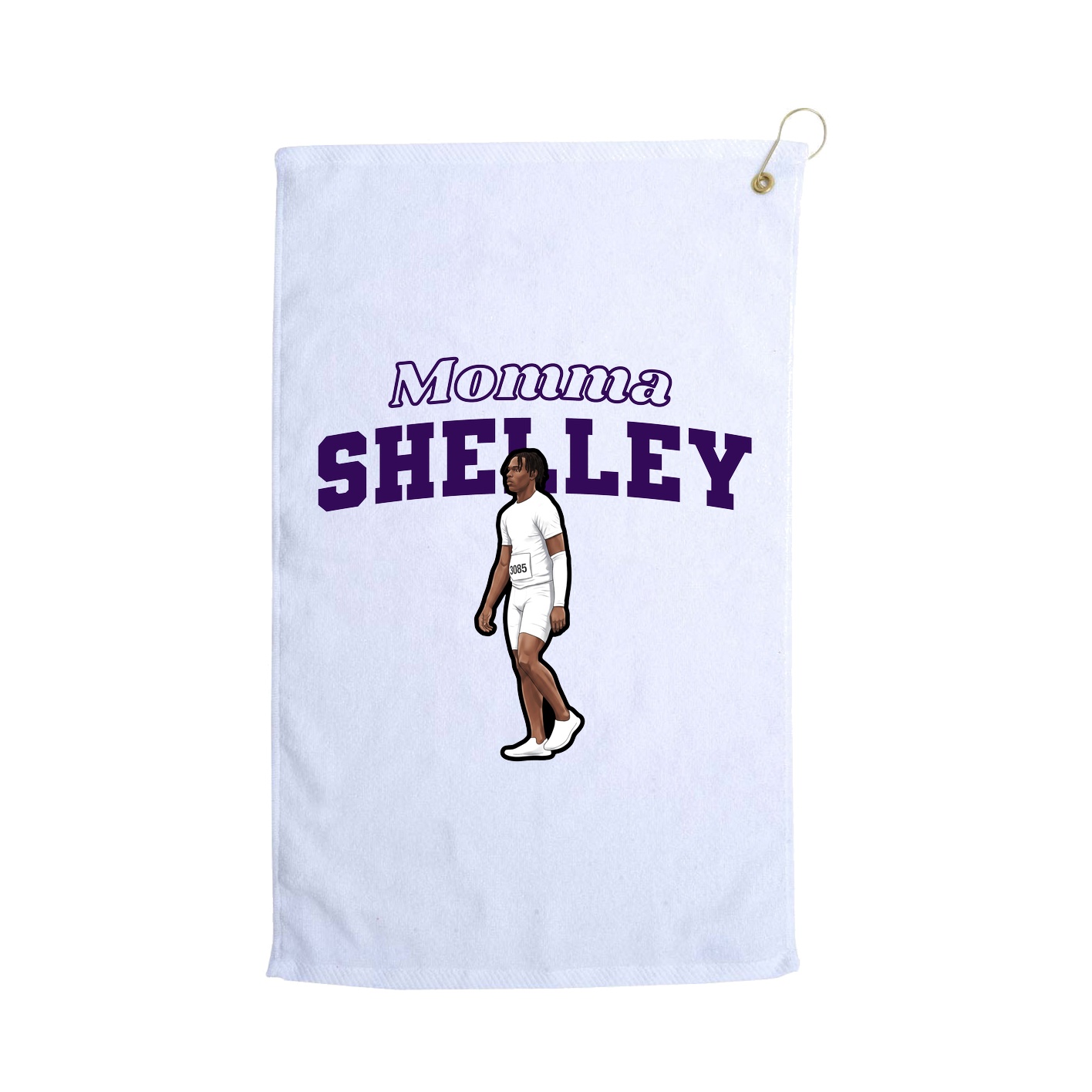 Golf Towel — Mothers Day Block in White