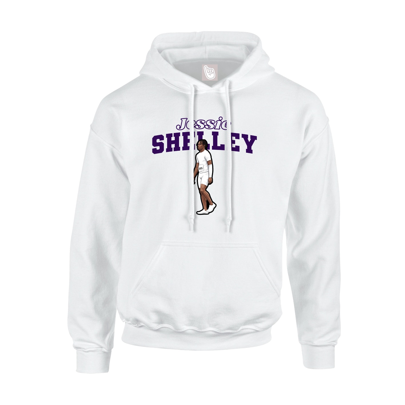 Hoodie — Name Arch in White