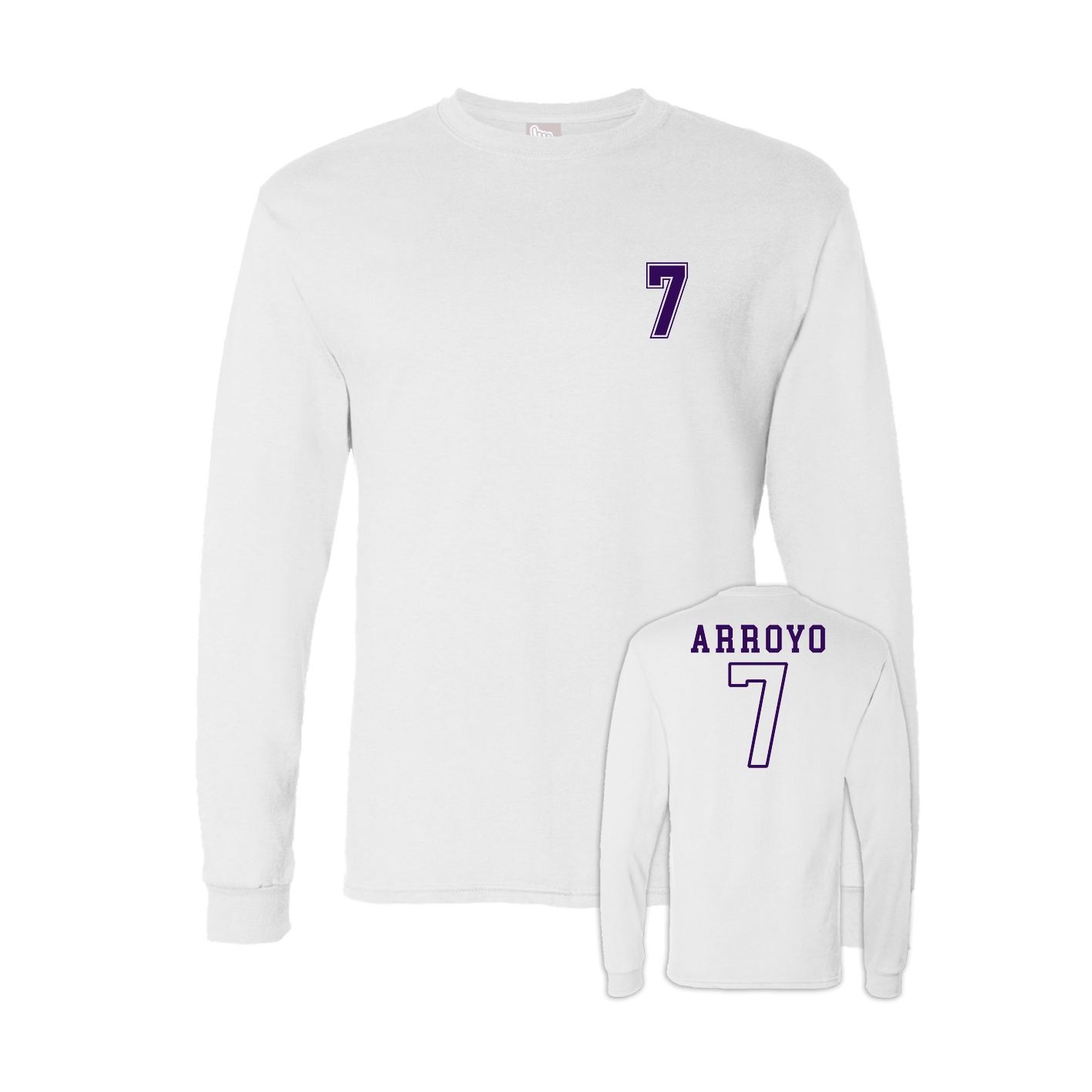 Long Sleeve Tee — Chest Back in White