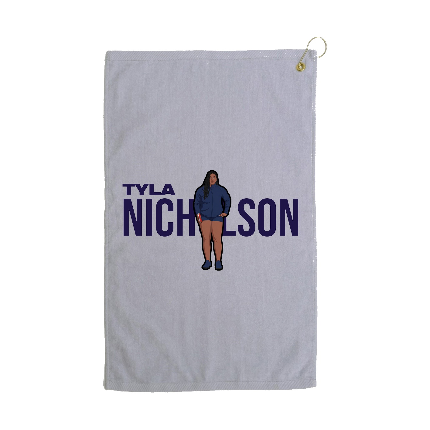 Golf Towel — Player Name in Grey