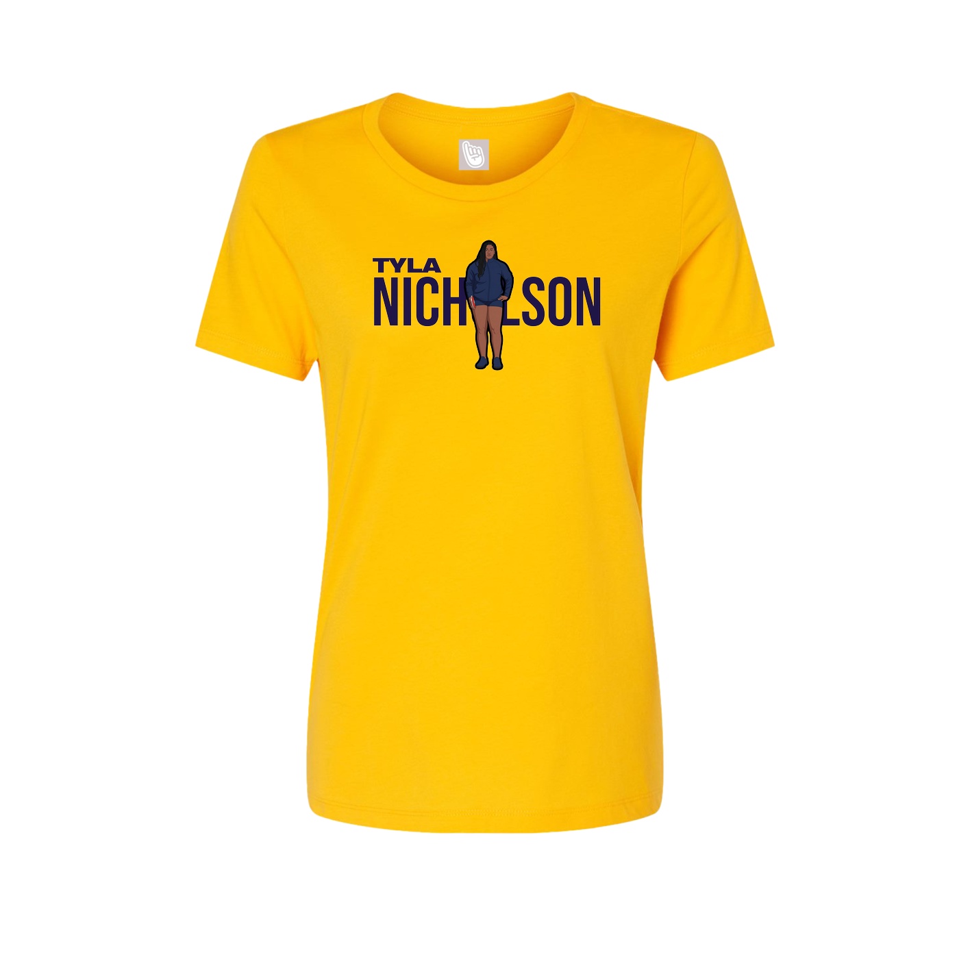 Fitted Women's Tee — Player Name in Gold