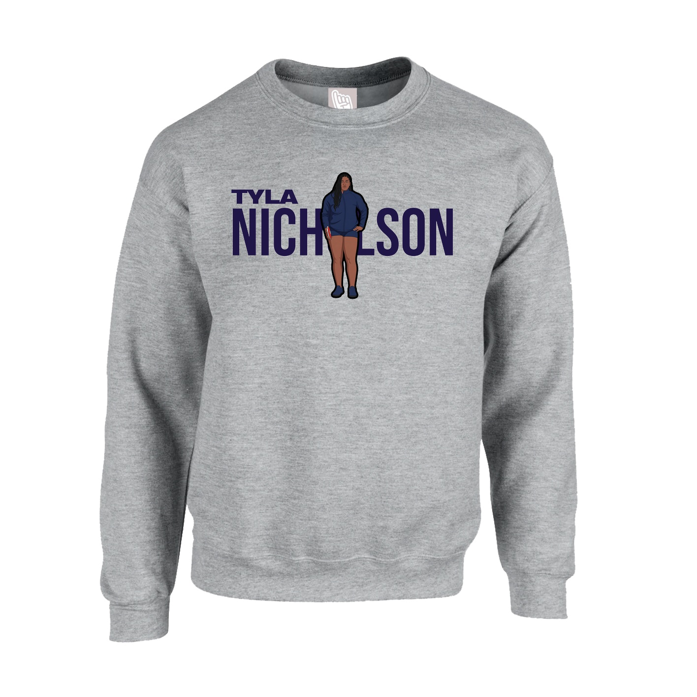 Fleece Crew — Player Name in Grey