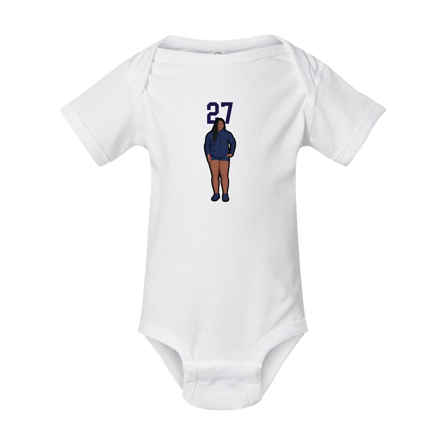 Baby Onesie — Number Top in White