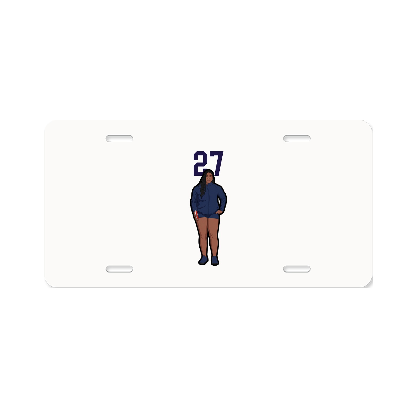 License Plate — Number Top in Classic
